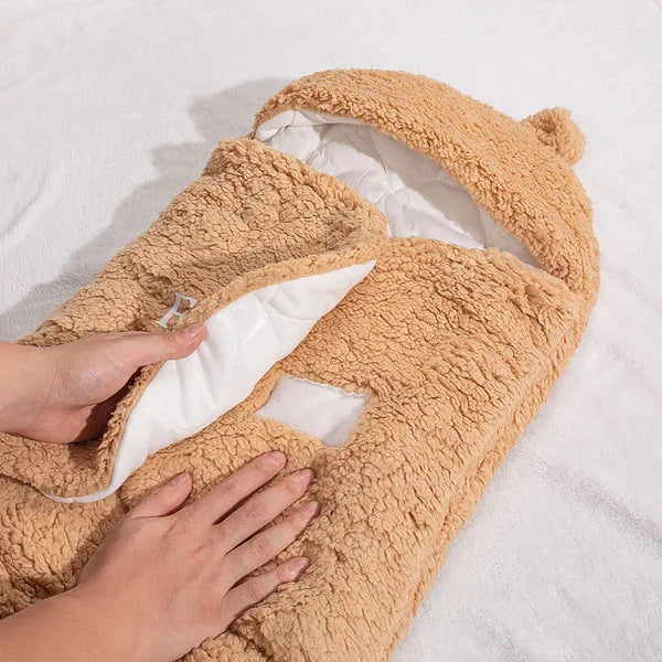 Personalized Embroidered Name Bunny Baby Swaddle – Warm, Comfortable, and Easy to Use