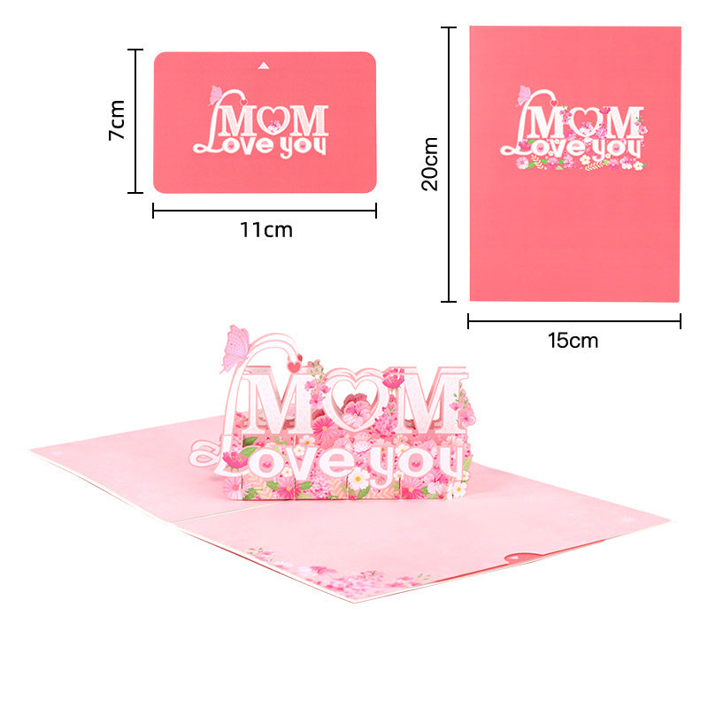 Mother's Day Gift Creative 3D Stereo Greeting Card