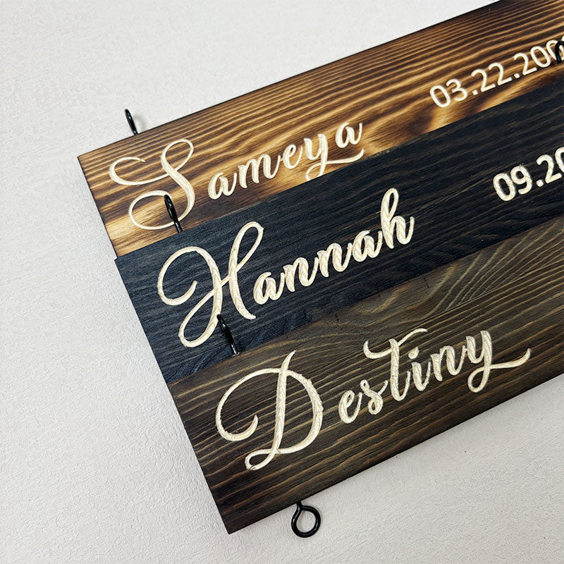 Custom Name Slat (Add On For Existing Sign) | 2025 Version Engraved Design