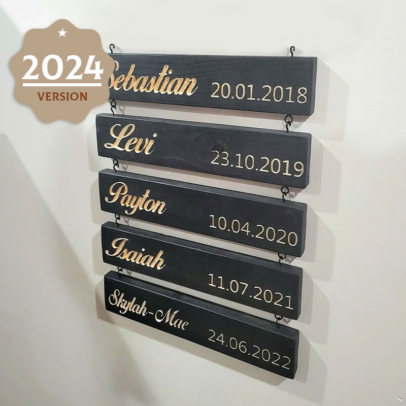Custom Name Slat (Add On For Existing Sign)|2024 Version Engraved Design