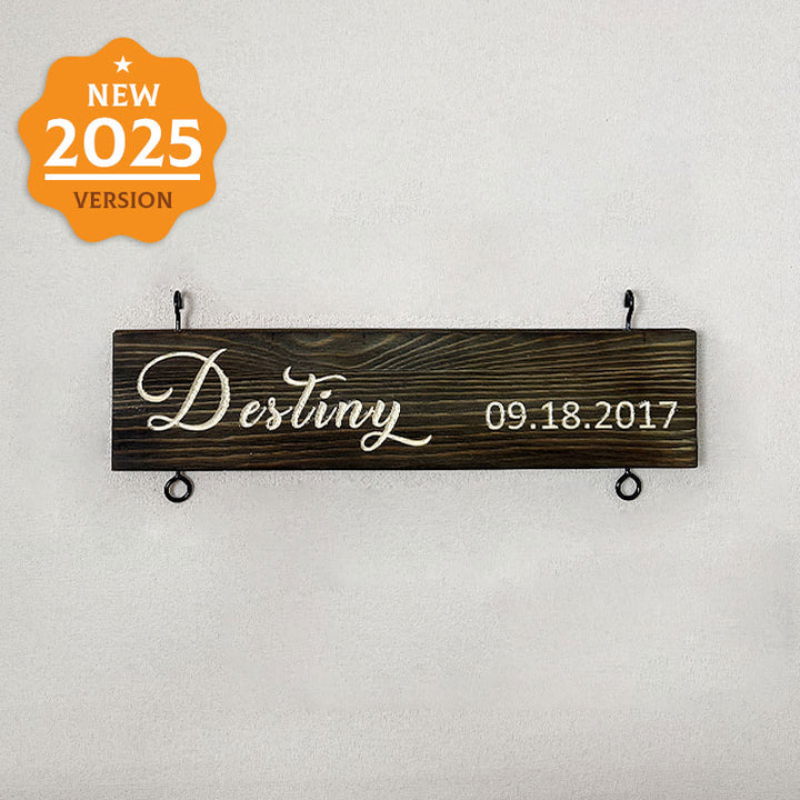 Custom Name Slat (Add On For Existing Sign) | 2025 Version Engraved Design
