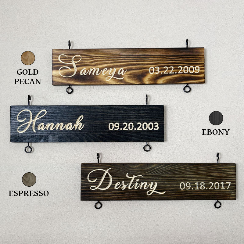 Custom Name Slat (Add On For Existing Sign) | 2025 Version Engraved Design