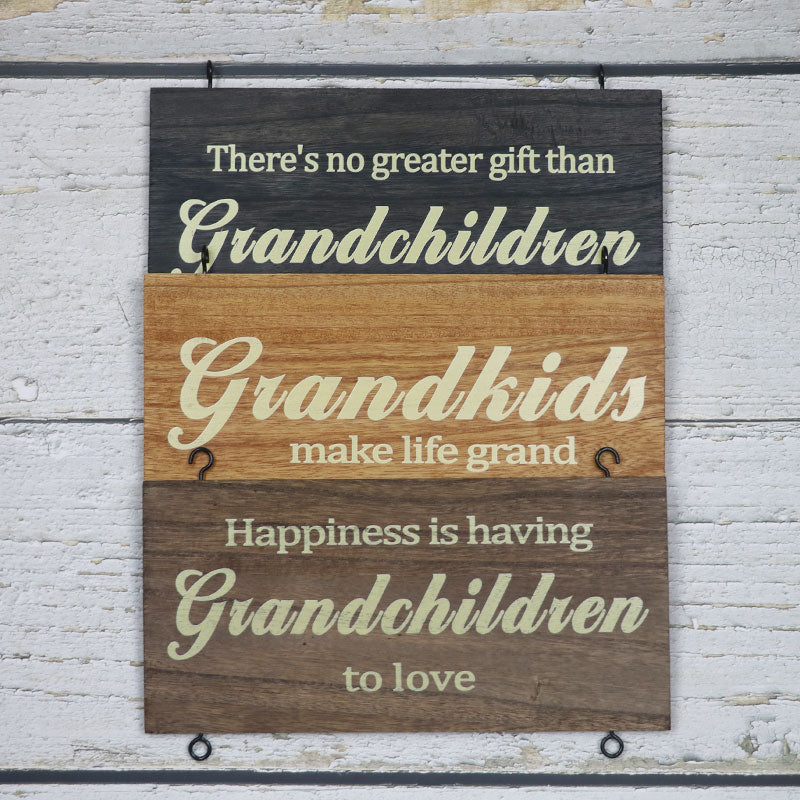Personalized Grandkids Hanging Sign | 2024 Version Printed Design