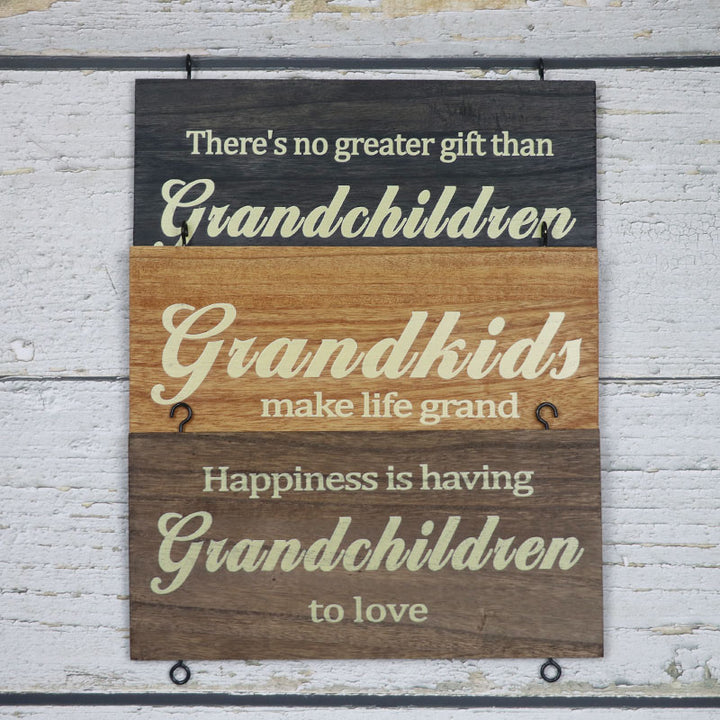 Personalized Grandkids Hanging Sign | 2024 Version Printed Design