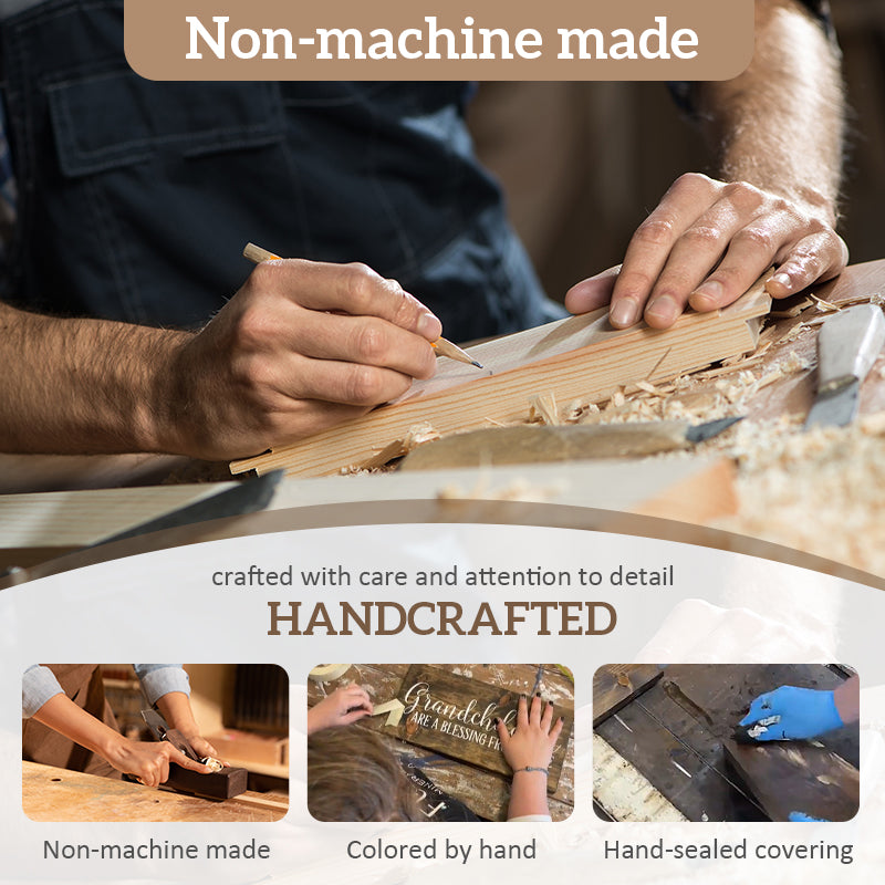 Personalized Grandkids Hanging Sign | 2024 Version Printed Design