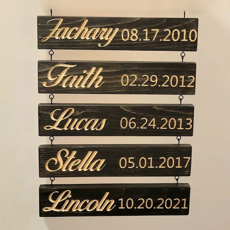 Custom Name Slat (Add On For Existing Sign)|2024 Version Engraved Design