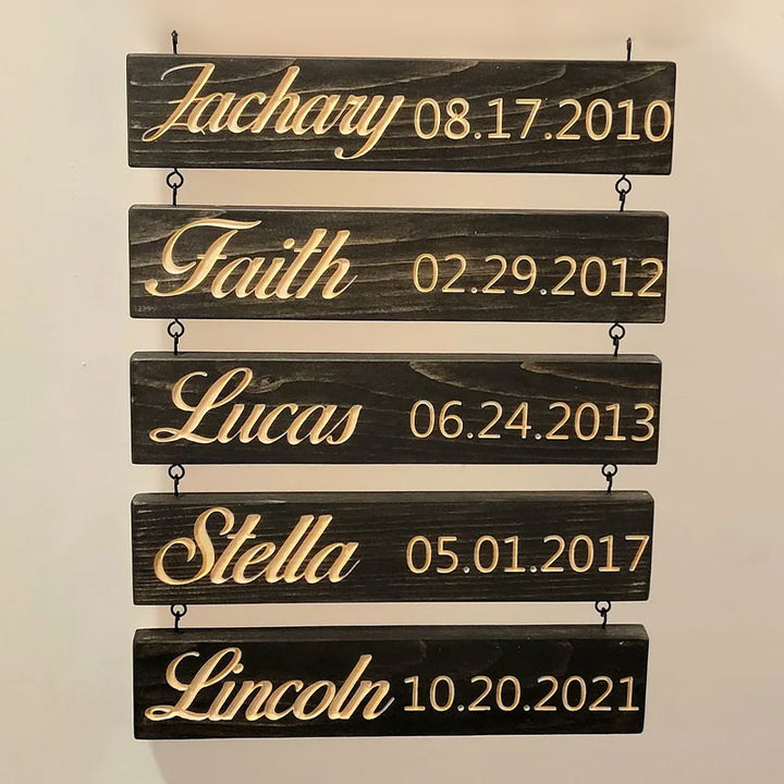 Custom Name Slat (Add On For Existing Sign)|2024 Version Engraved Design