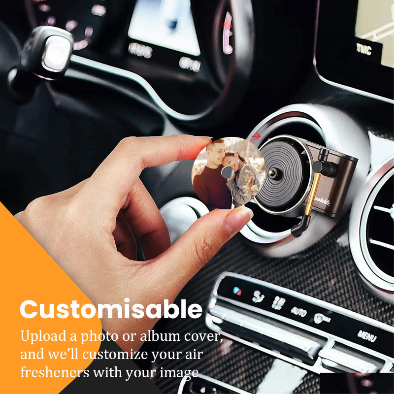 1 Turntable + 3 Vinyls - Customized Car Air Conditioning Outlet Record Player – 10 Fragrance Options
