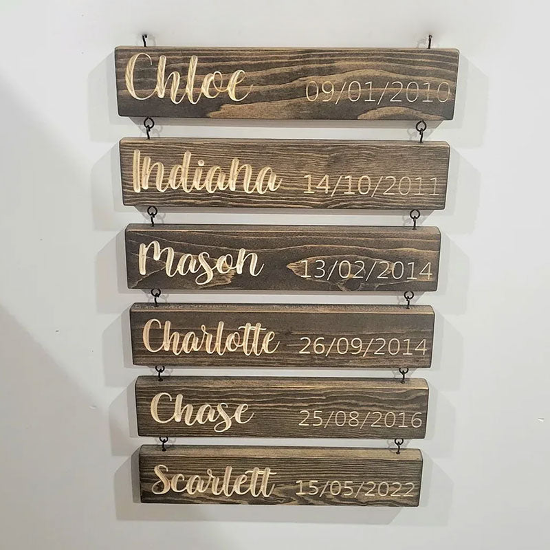 Custom Name Slat (Add On For Existing Sign)|2024 Version Engraved Design