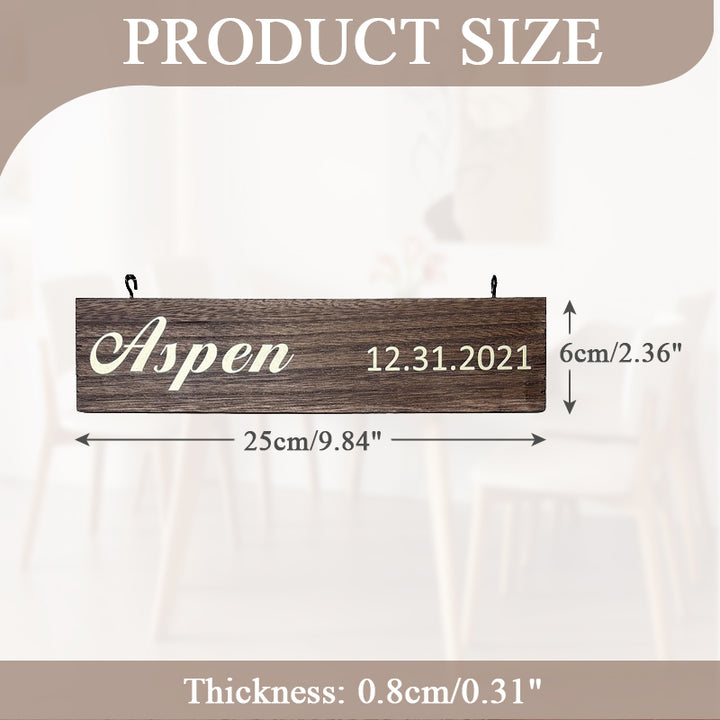 Custom Name Slat (Add On For Existing Sign) | 2024 Version Printed Design