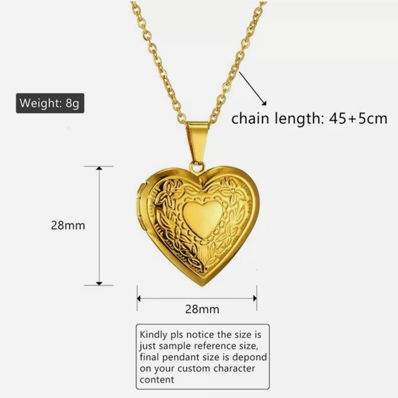 Personalized Heart Pattern Pendant Necklace