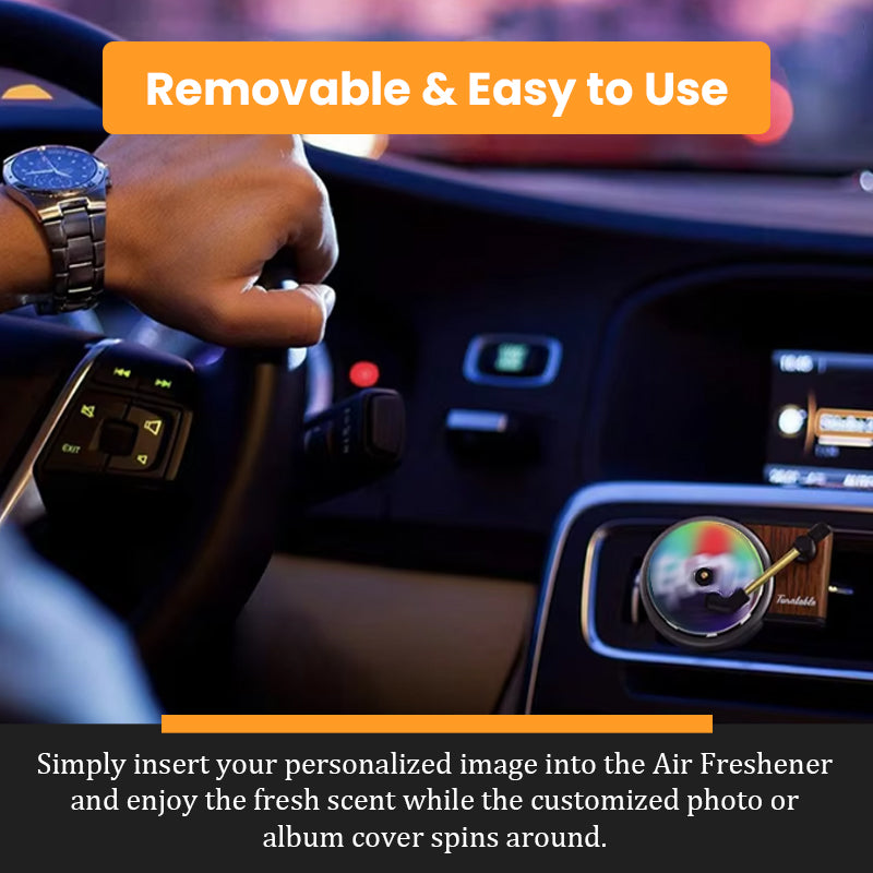 1 Turntable + 3 Vinyls - Customized Car Air Conditioning Outlet Record Player – 10 Fragrance Options