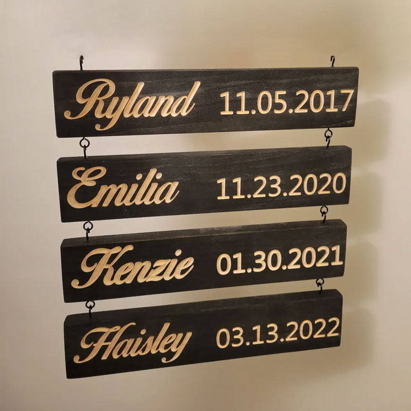 Custom Name Slat (Add On For Existing Sign)|2024 Version Engraved Design
