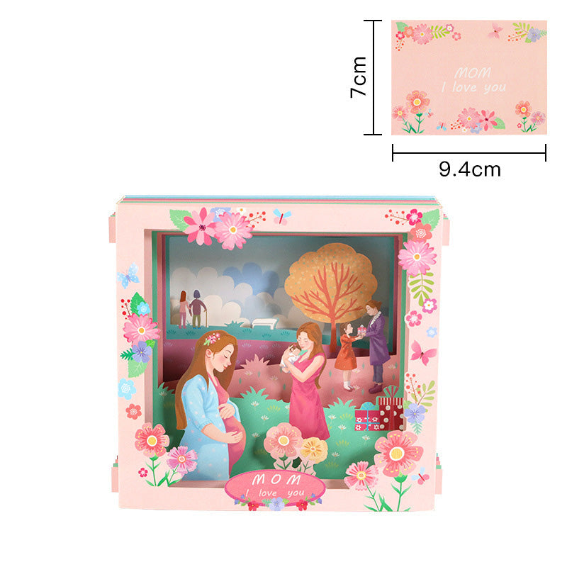 Mother's Day Gift Creative 3D Stereo Greeting Card