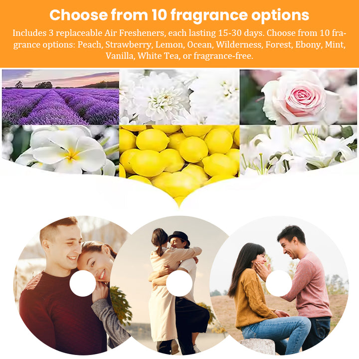 1 Turntable + 3 Vinyls - Customized Car Air Conditioning Outlet Record Player – 10 Fragrance Options