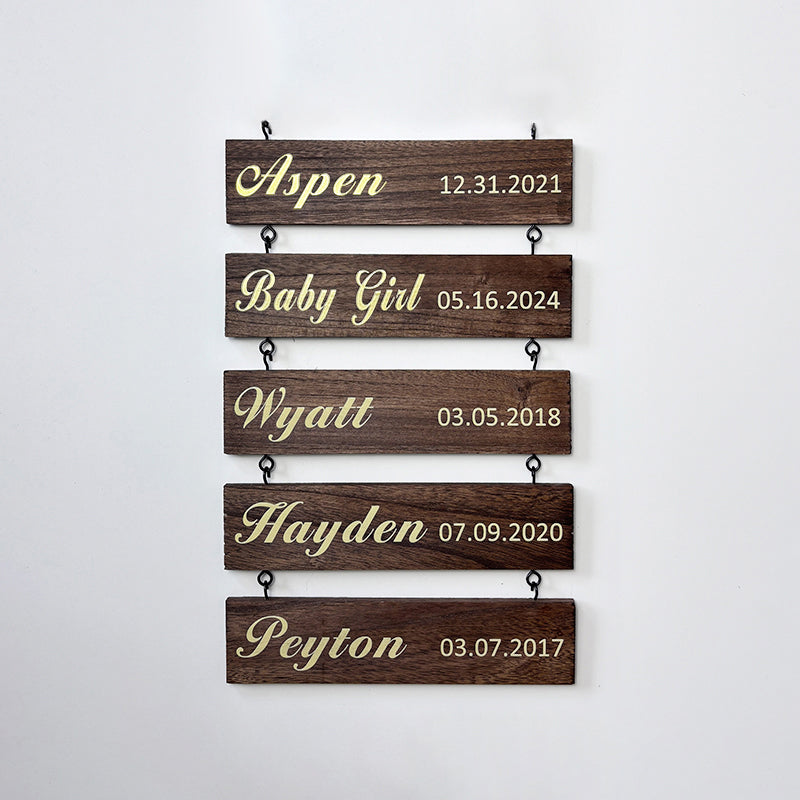 Custom Name Slat (Add On For Existing Sign) | 2024 Version Printed Design