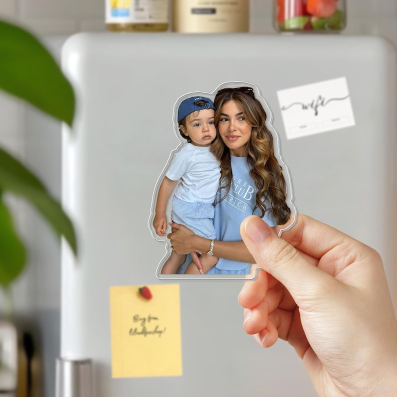 Customized Family Photo Fridge Magnet Father's Day Gift