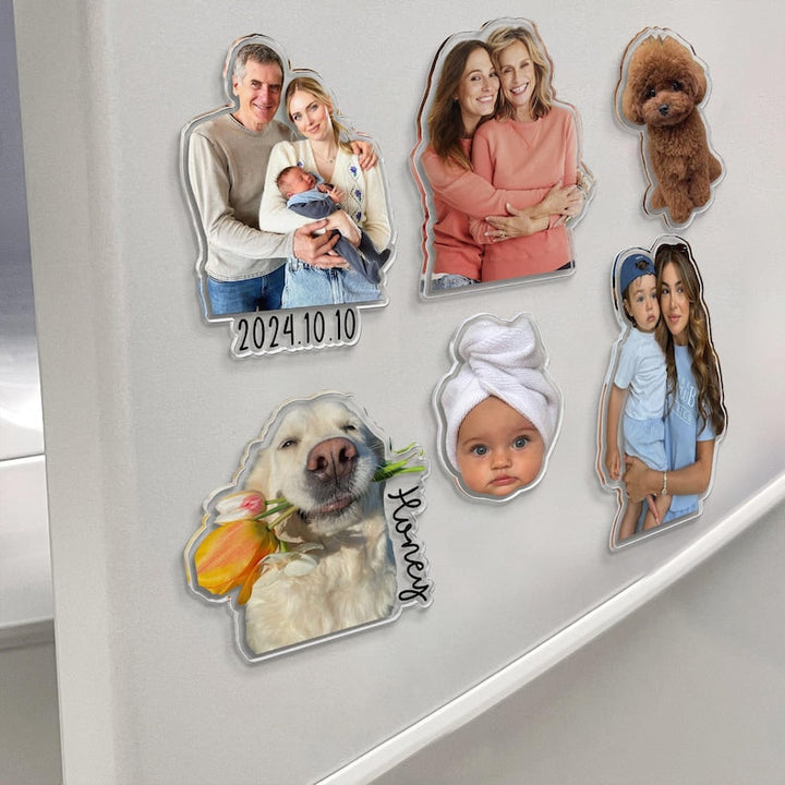 Customized Family Photo Fridge Magnet Father's Day Gift
