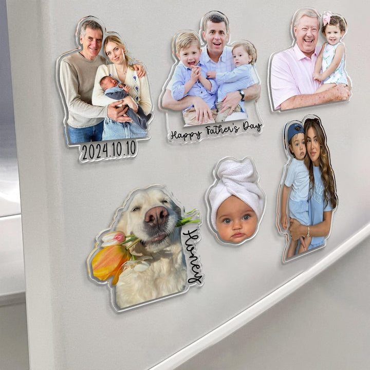 Customized Family Photo Fridge Magnet Father's Day Gift