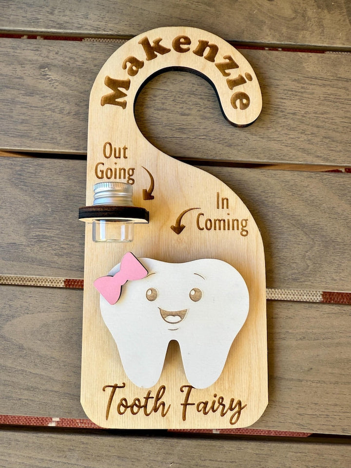 Custom Name Tooth Holder with Jar and Money Slot - Tooth Fairy Gift for Kids