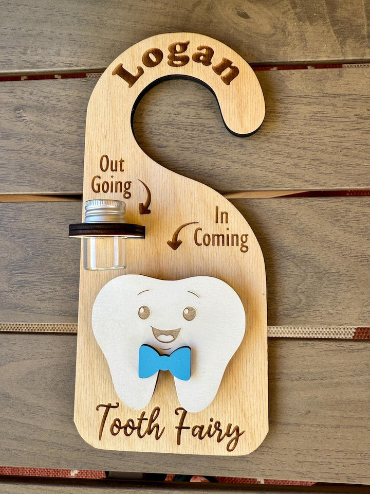 Custom Name Tooth Holder with Jar and Money Slot - Tooth Fairy Gift for Kids
