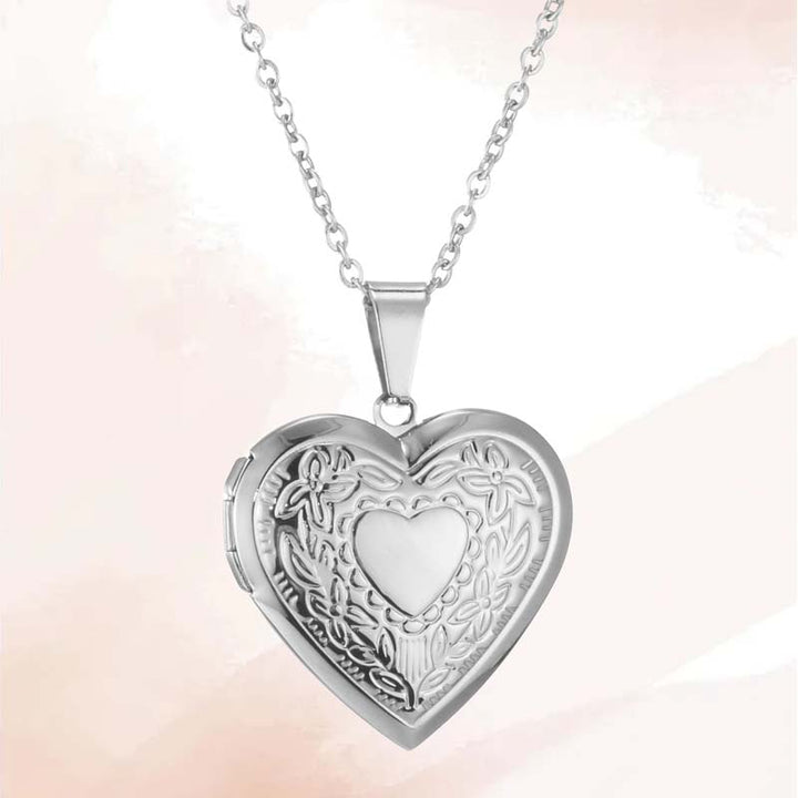 Stainless Steel Gold Plated Custom Heart Locket To Mother’s Day gift