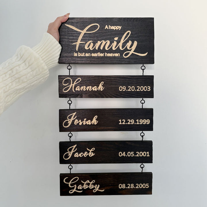 🆕 Upgraded Personalized Grandkids Hanging Sign | 2025 Version Engraved Design