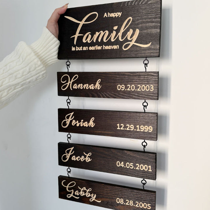 🆕 Upgraded Personalized Grandkids Hanging Sign | 2025 Version Engraved Design