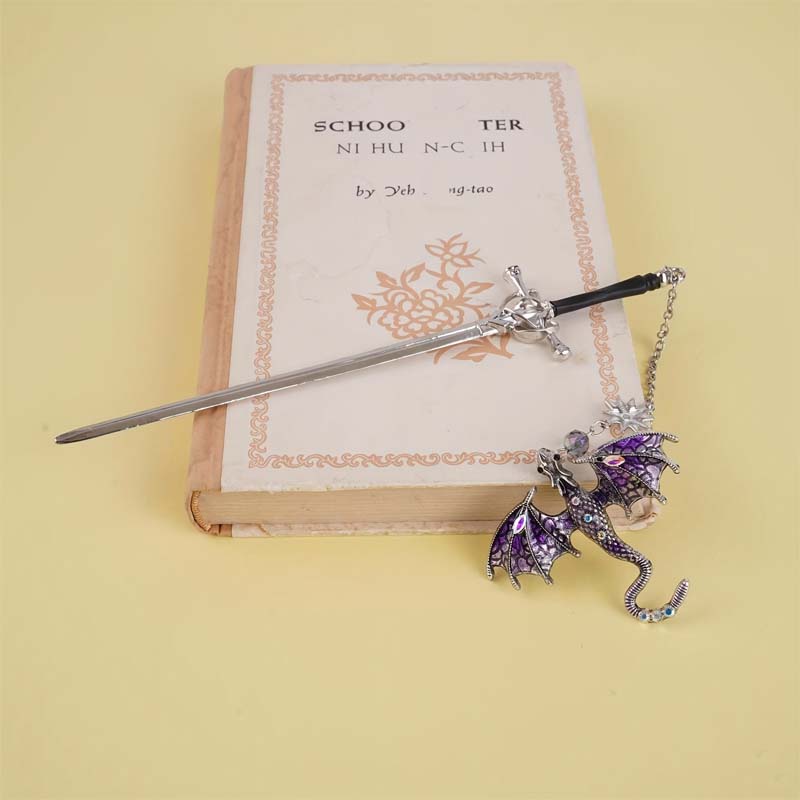 Customized Personalized Dragon Sword Pearl Star Fantasy Bookmark