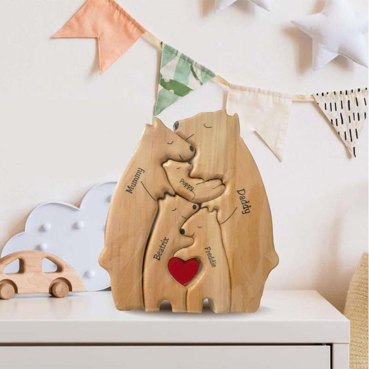 Custom Personalized Family Bear Jigsaw Puzzle