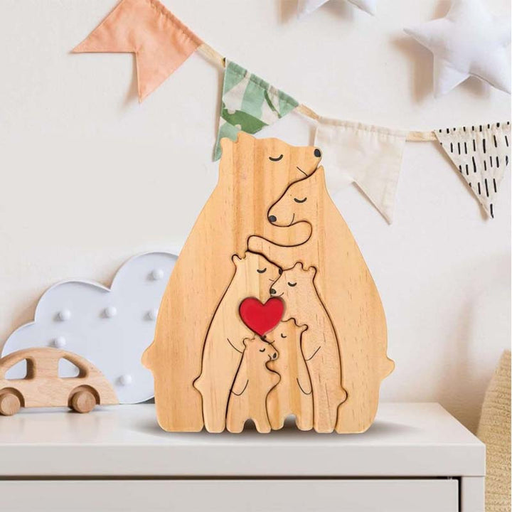 Custom Personalized Family Bear Jigsaw Puzzle