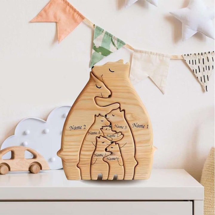 Custom Personalized Family Bear Jigsaw Puzzle
