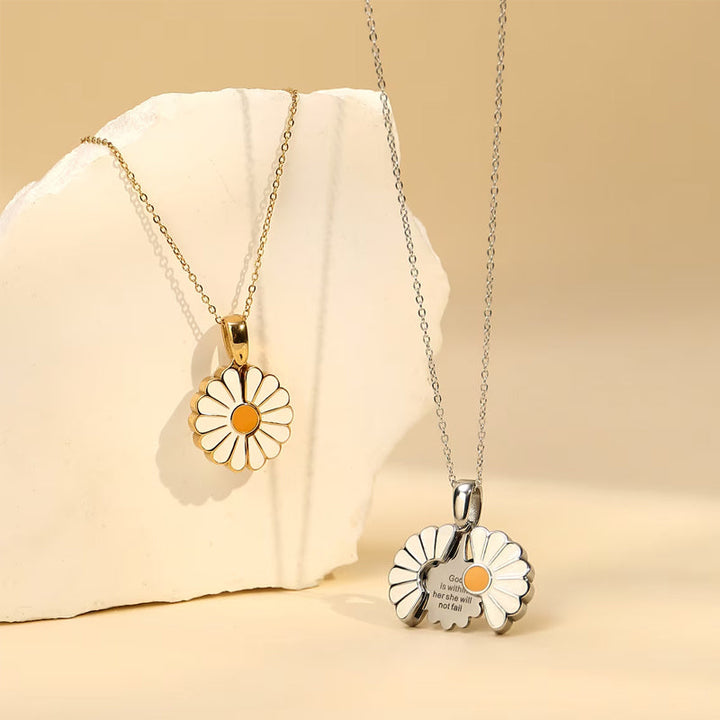 Customizable Daisy Locket Necklace