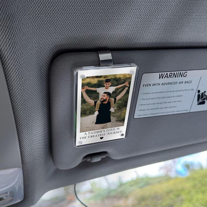 Custom Photo Car Visor Clip Father's Day Gift Unique Gift Souvenir for Dad