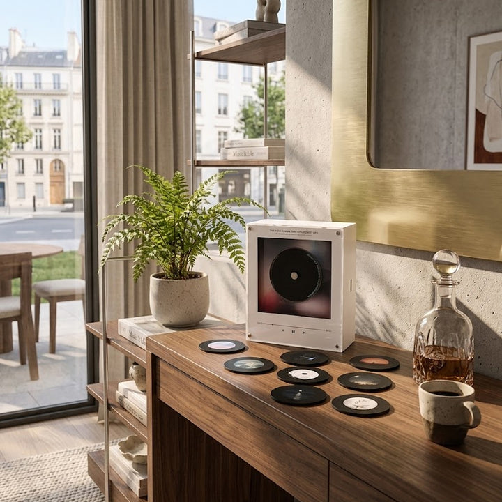 Magnetic Music Display – Customizable Rotating Album & Photo Frame