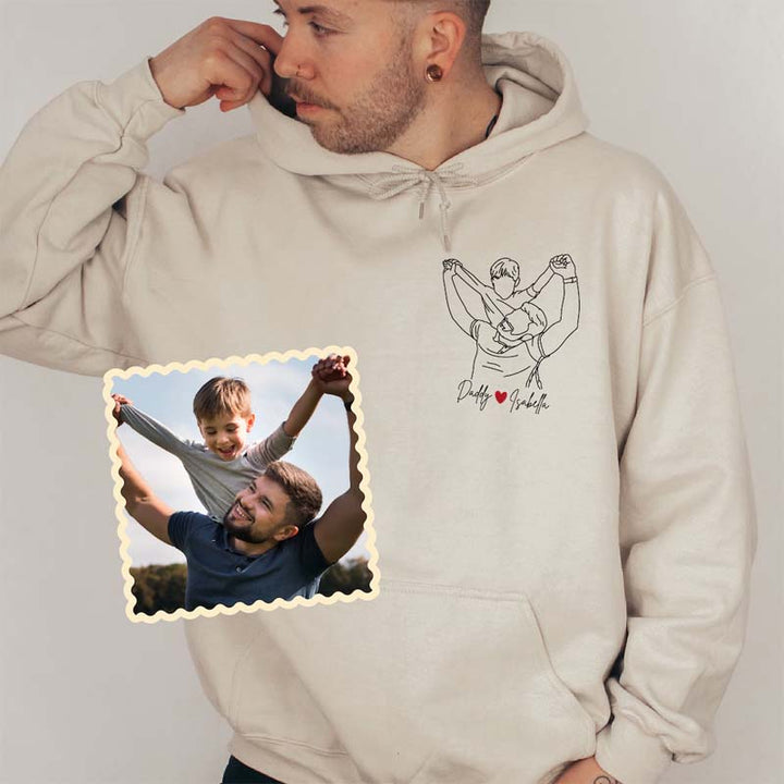 Customize Dad sweatshirt portrait with photo