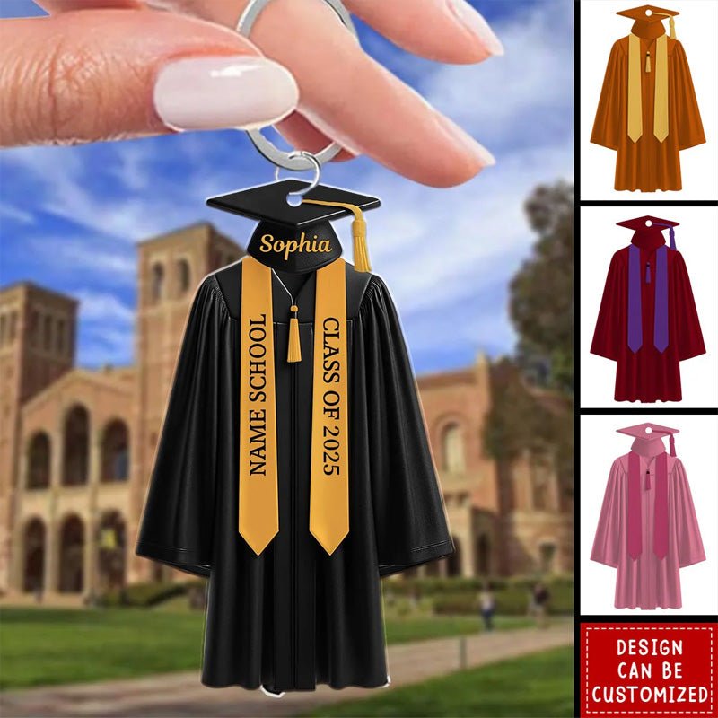 2025 High School College Graduation - Personalized Acrylic Keychain - Canvasgiftco