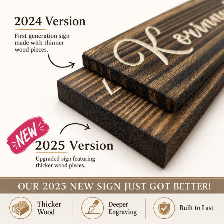 Add-On Name Slat for Grandkids Hanging Sign | 🆕 2025 Engraved Version