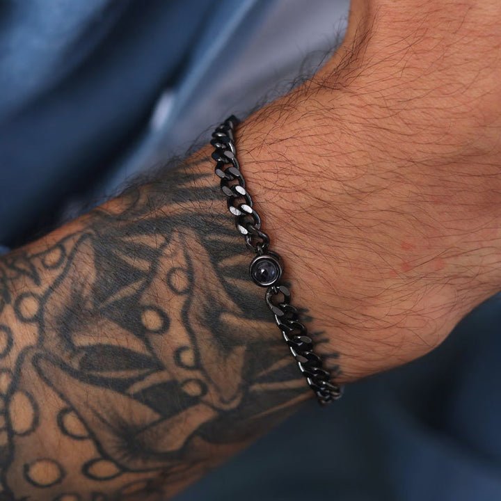 Personalized gifts for father, dad bracelets, custom photo bracelets for men