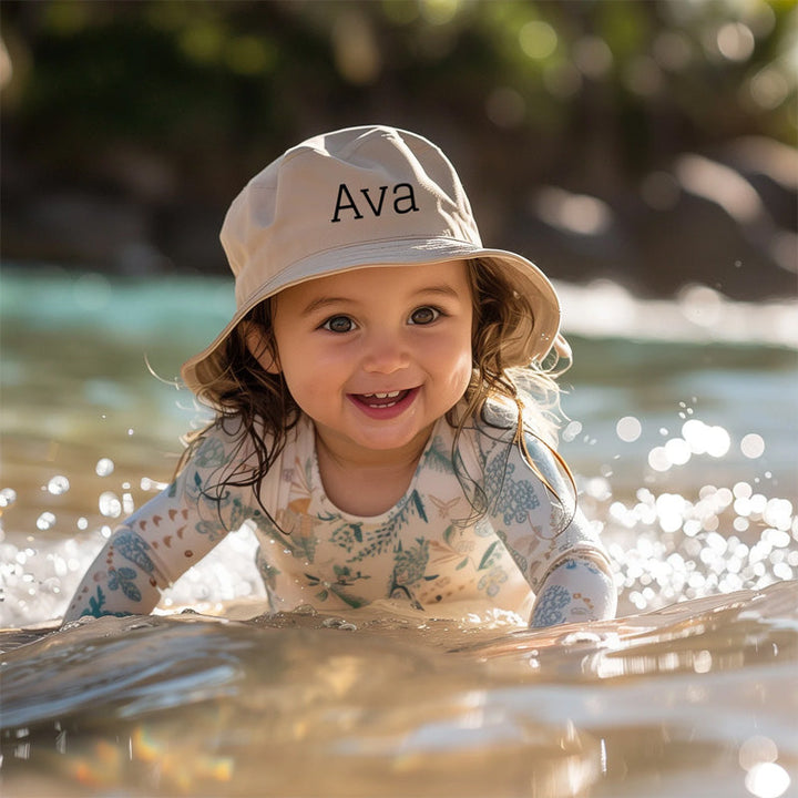 Personalized Children's Name Sun Hat - Suitable For Children Aged 2-7