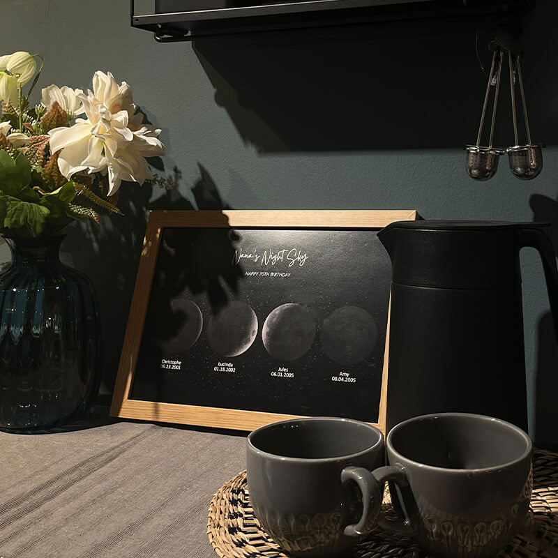 Personalized Moon Phase Print with your Birth Moon | Unique Mother's Day Gift 2025