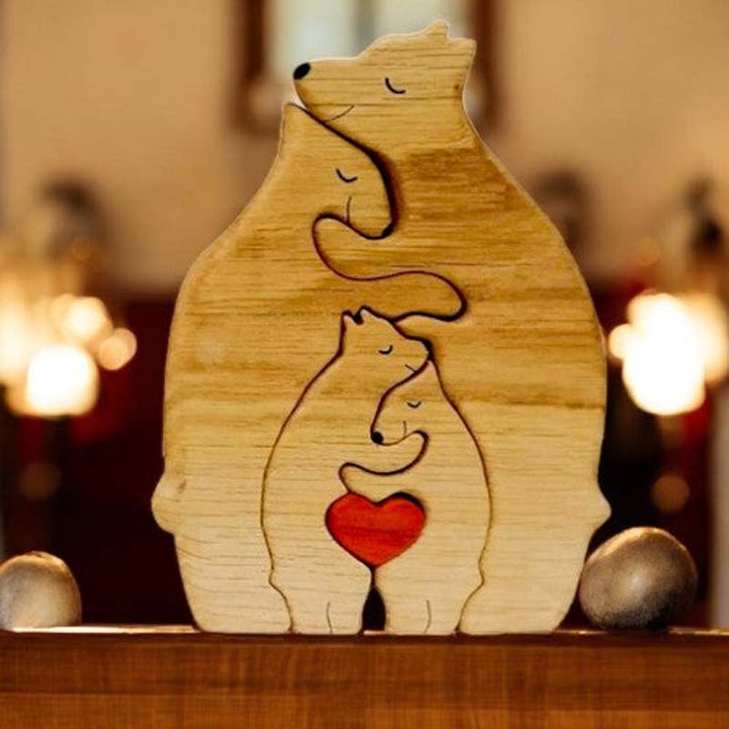 Custom Personalized Family Bear Jigsaw Puzzle