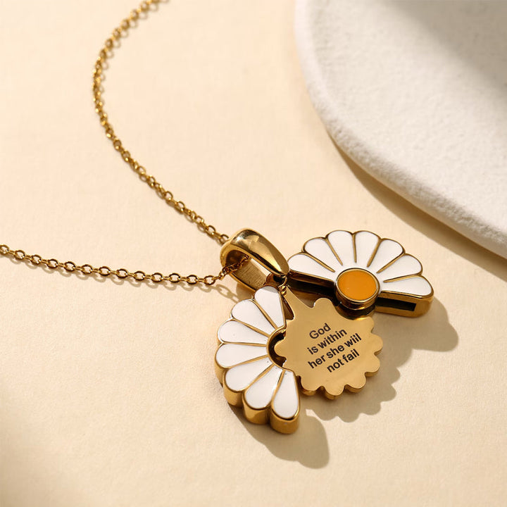 Customizable Daisy Locket Necklace