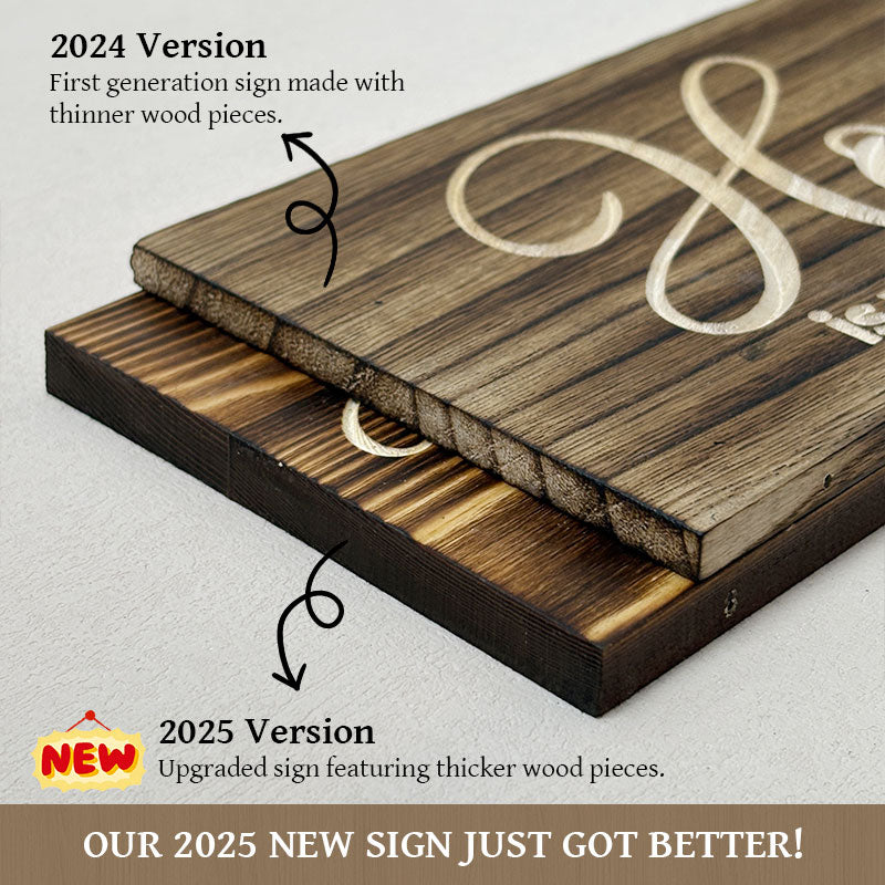 🆕 Upgraded Personalized Grandkids Hanging Sign | 2025 Version Engraved Design