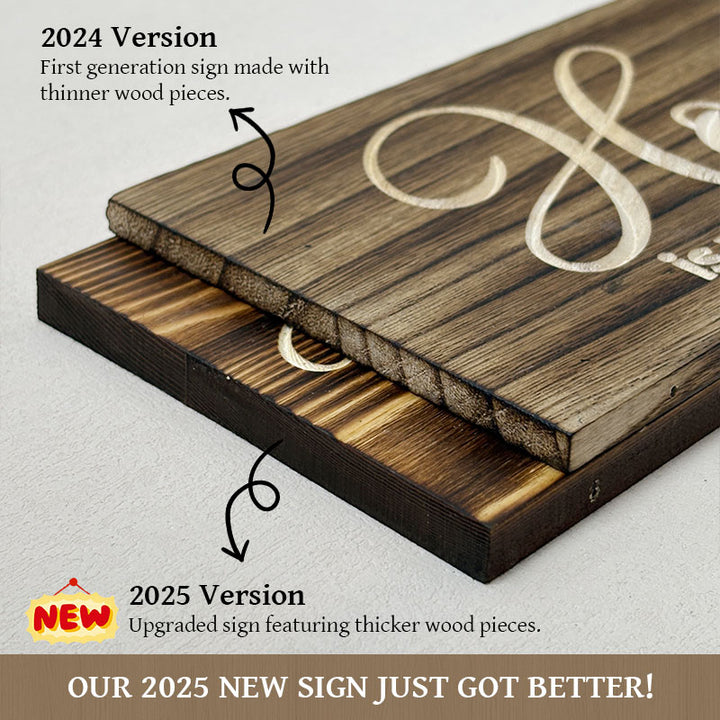 🆕 Upgraded Personalized Grandkids Hanging Sign | 2025 Version Engraved Design