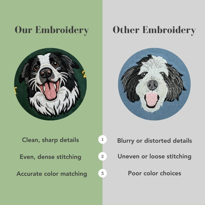 Personalized Pet Portrait Embroidered Sweatshirt