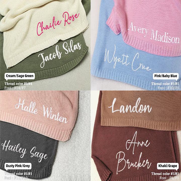Personalized Baby Embroidered Nap Blanket