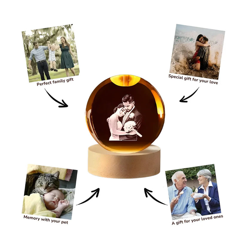 Personalized Crystal Ball Night Light