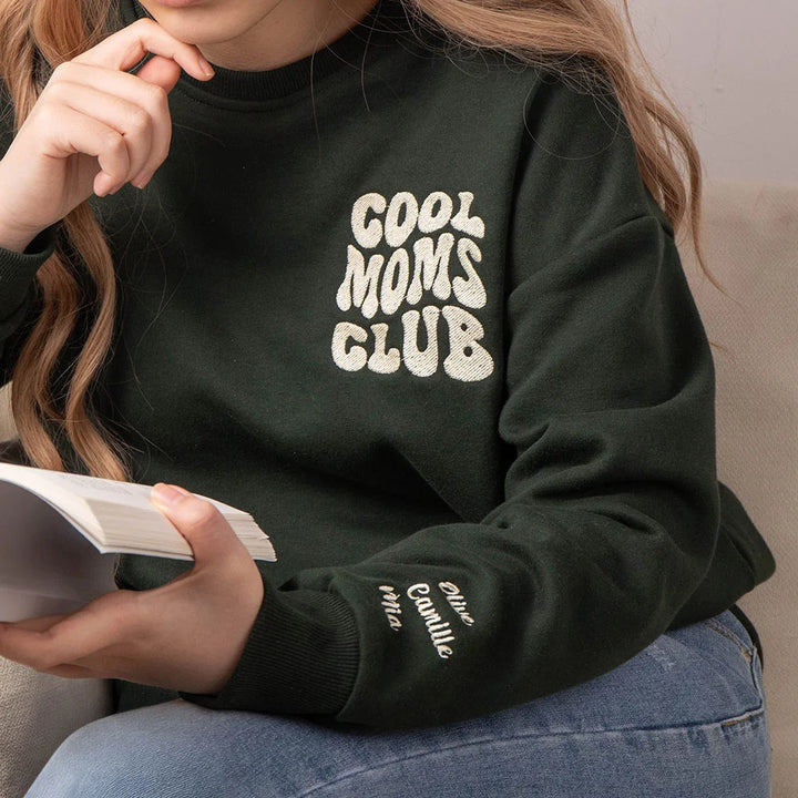 Personalized Embroidered Cool Moms Dads Sweatshirt
