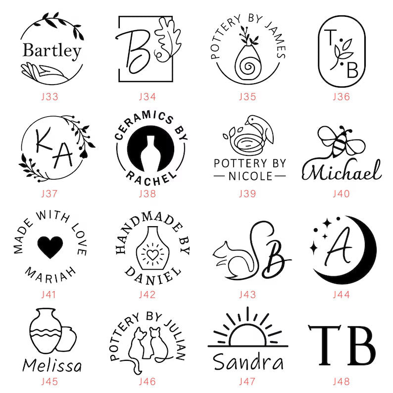 Custom clay stamp with your name